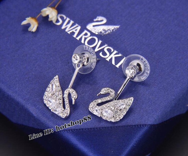 Swarovski施華洛世奇2022新款天鵝後掛式耳釘女時尚氣質歐美耳環耳飾 zgb1941